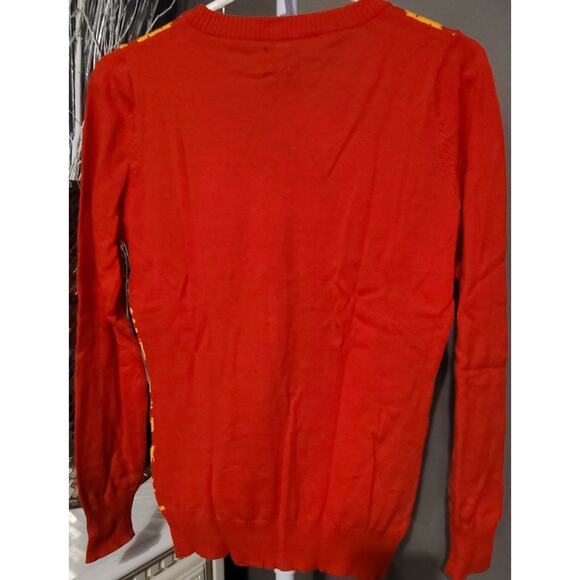 NFL Kansas City Chiefs V Neck Ugly Knit Sweater - Adult Small NEW Team Apparrel - Picture 4 of 5